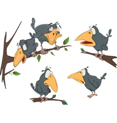 The complete set cheerful a raven vector image