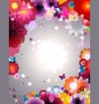 Abstract floral frame vector image