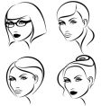 Hairstyles and makeup vector image
