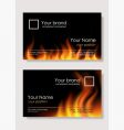 Fire business cards vector image