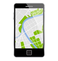 Smartphone map vector image