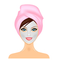 Woman with facial mask vector image