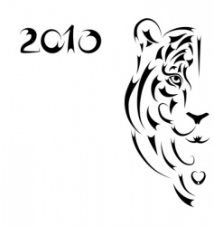 Tiger symbol 2010 vector image
