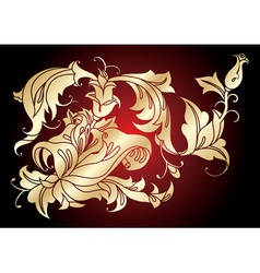 Golden card vector image