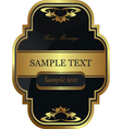 Golden label vector image