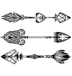 Set of graphic arrows for tattoo design Royalty Free Vector