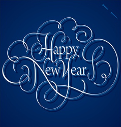 Happy new year hand lettering vector image