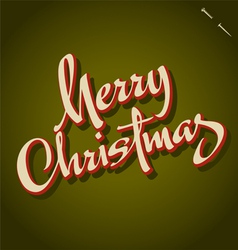 MERRY CHRISTMAS hand lettering vector image