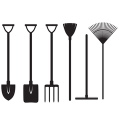 Gardening tools set vector image