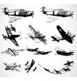 Military planes vector image