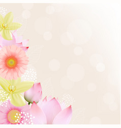 Flowers border vector image