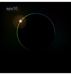 Abstract background with the eclipse of the planet vector image