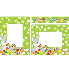 Easter borders vector image