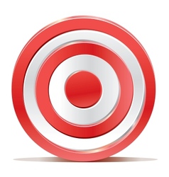 Red darts target aim on white background vector image