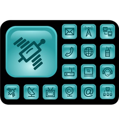 Communication buttons vector image