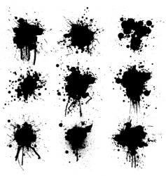 Ink splat collection vector image