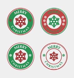 Set of Christmas badges and labels vector image