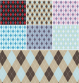 Argyle Plaid Pattern Set vector image