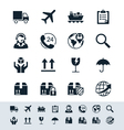 Logistics and shipping icon set simplicity theme vector image