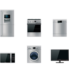 Major appliances set vector image