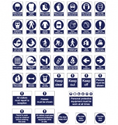Health and safety signs vector image