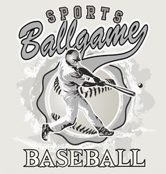 Ball game baseball Ball game baseball vector image