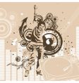 Urban Dj graphic background vector image