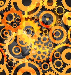 Seamless background or different gear wheels vector image