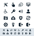 Setting icon set simplicity theme vector image