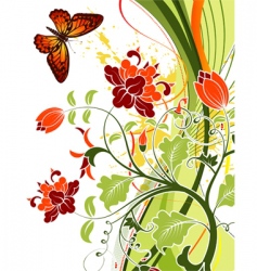 Floral design vector image