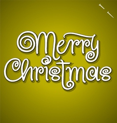 MERRY CHRISTMAS hand lettering vector image