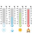 Thermometer and global warming vector image