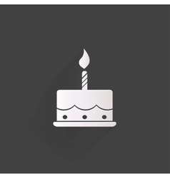 Birthday cake web icon vector image