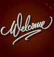 WELCOME hand lettering vector image