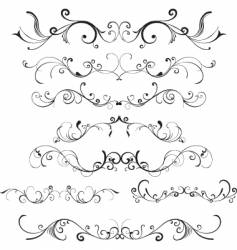 Floral design elements vector image