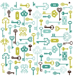 Antique Keys Background vector image