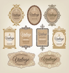 Vintage frames vector image