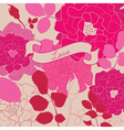 Retro floral background vector image