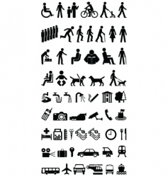 Signage people graphics collection vector image