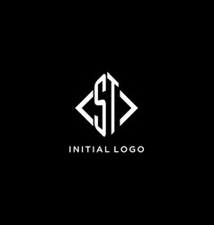 Letter st wedding monogram logo design Royalty Free Vector