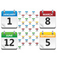 Calendar icons vector image