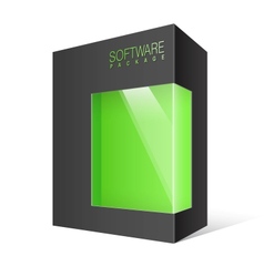 Package Box with a transparent plastic window vector image