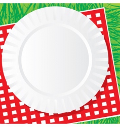 Plastic dish vector image