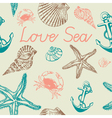 Decorative sea pattern vector image