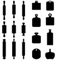 Cutting boards and rolling pins vector image