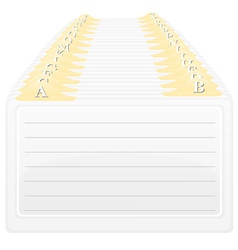 Catalog in alphabetical order vector image