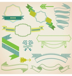 Set of Colorful Ribbons vector image