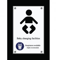 Baby changing sign vector image