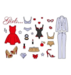 Woman clothing set vector image