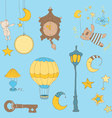 Sweet dreams - design elements for baby scrapbook vector image